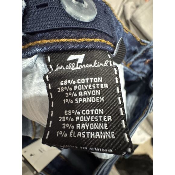 7 For All Mankind High Waist Denim Luster Jeans, New with Tags, Slim Fit - Picture 7 of 8